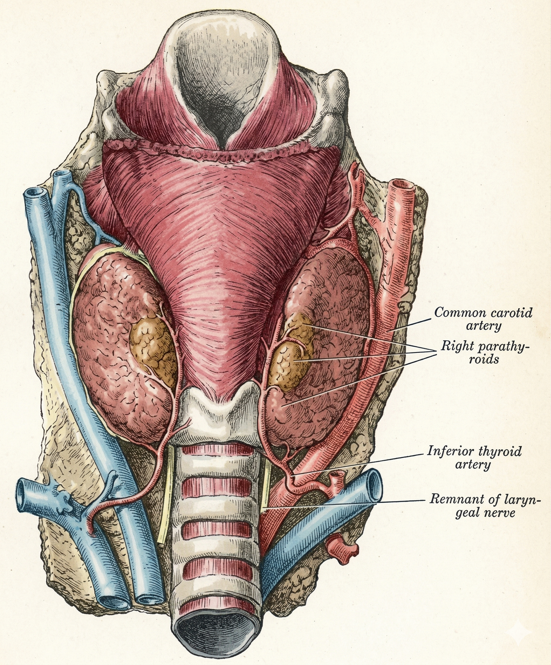 Parathyroid gland anatomy diagram